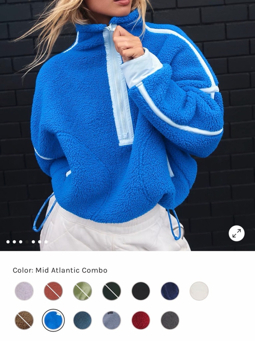 Free People Movement Sold Out Blue Fleece Size XS